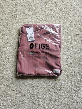 FIGS MAUVE WIDE LEG RAFAELA SCRUB JUMPSUIT.